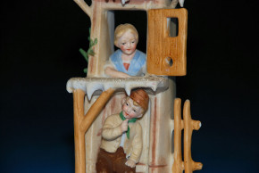 Bisquitporzellan Winter Schnee Figur * Thüringen um 1900-1920