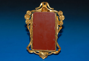 Erhard & Söhne großer Jugendstil Spiegel mit Frauenkopf um 1900-