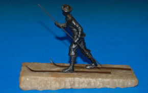 antiker Briefbeschwerer Schneeschuhläufer * um 1900