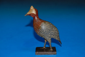 antikes Pappmaché Perlhuhn * Thüringen/Rodach um 1860-1880