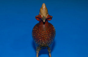 antikes Pappmaché Perlhuhn * Thüringen/Rodach um 1860-1880