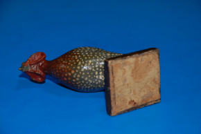 antikes Pappmaché Perlhuhn * Thüringen/Rodach um 1860-1880