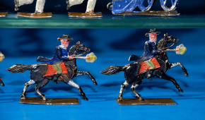 antique rare tin figures navy colonial scene * 34 part