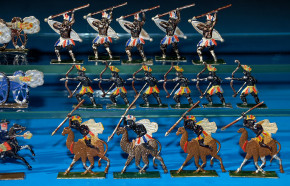 antique rare tin figures navy colonial scene * 34 part