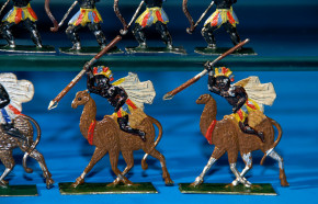 antique rare tin figures navy colonial scene * 34 part