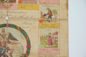 antique Biedermeier period game "the four seasons" at 1810-1820
