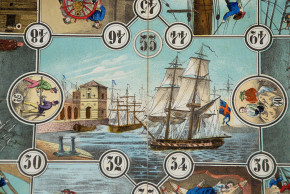 antique game "the navigation" Gustav Neiff Nuremberg * at 1850