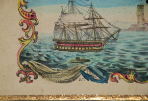 antique game "the navigation" Gustav Neiff Nuremberg * at 1850