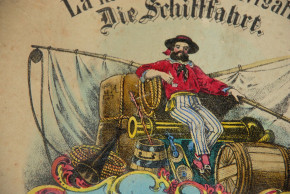 antique game "the navigation" Gustav Neiff Nuremberg * at 1850