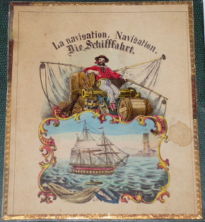 antique game "the navigation" Gustav Neiff Nuremberg * at 1850