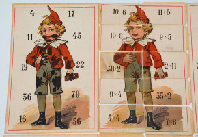 antique Struwwelpeter 1 x 1 game with 4 panels * at 1900