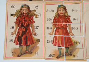 antique Struwwelpeter 1 x 1 game with 4 panels * at 1900