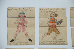 antique Biedermeier metamorphosis cards-game * at 1810-1820