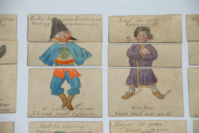 antique Biedermeier metamorphosis cards-game * at 1810-1820