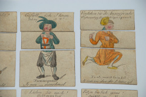 antique Biedermeier metamorphosis cards-game * at 1810-1820