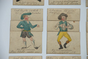 antique Biedermeier metamorphosis cards-game * at 1810-1820
