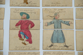 antique Biedermeier metamorphosis cards-game * at 1810-1820