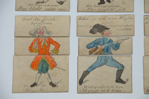 antique Biedermeier metamorphosis cards-game * at 1810-1820