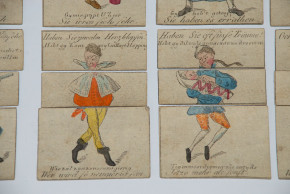 antique Biedermeier metamorphosis cards-game * at 1810-1820