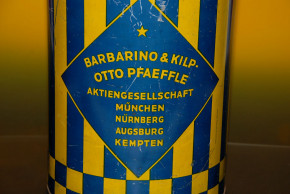 antike gr. Kaffeedose * Merke Marke Mann im Monde * um 1910
