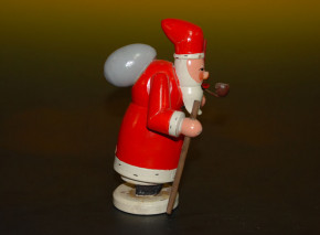 Erzgebirge Räuchermann Weihnachtsmann mit Kerzenhalter 30er Jahr