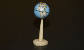 antiker Miniatur Globus für die Puppenstube * um 1860-1880
