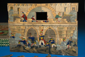 Militär Belagerungs-Aufstellspiel mit 2 Burgen Frankreich um 185