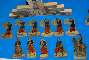 Militär Belagerungs-Aufstellspiel mit 2 Burgen Frankreich um 185