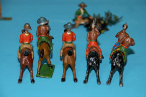 antique Georg Heyde tin figures scene * buffalo hunting * at 190