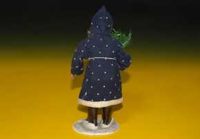 antiker Weihnachtsmann mit blauen Mantel * um 1900