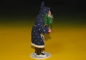 antique Santa Claus with blue coat * at 1900