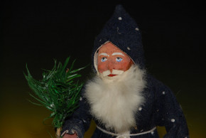 antique Santa Claus with blue coat * at 1900