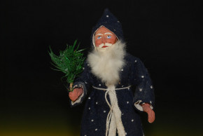 antique Santa Claus with blue coat * at 1900