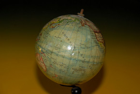 antiker Kinder Globus mit Kompass * Die Erde * um 1900-1910