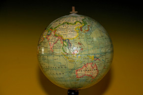 antique children globe with compass * the earth * at 1900-1910