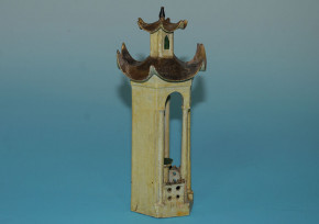 antiker Pavillion für Figur mit Pagodendach * um 1880-1890