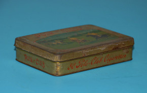 50er Cigaretten Blechdose POLO-CLUB * Epirus Dresden um 1900