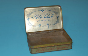 50er Cigaretten Blechdose POLO-CLUB * Epirus Dresden um 1900