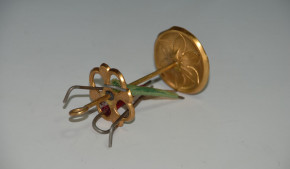 Miniatur Goldblech Schirmständer von Erhard & Söhne * um 1900