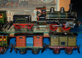 MÄRKLIN uralt Eisenbahn - Geschenkpackung Sp 0 um 1905-1910