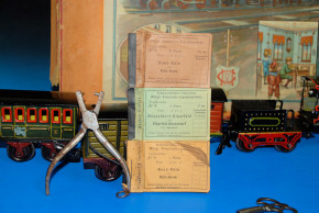 MÄRKLIN uralt Eisenbahn - Geschenkpackung Sp 0 um 1905-1910