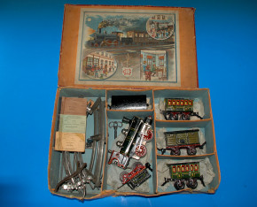 MÄRKLIN uralt Eisenbahn - Geschenkpackung Sp 0 um 1905-1910