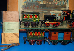 MÄRKLIN uralt Eisenbahn - Geschenkpackung Sp 0 um 1905-1910