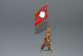 ELASTOLIN SA- standard-bearer with a Hausser flag * thirties