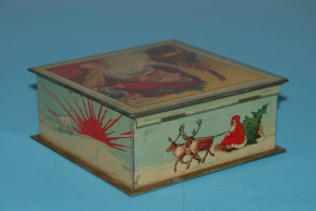 antique tin   with Santa Claus motive * around 1900-1920