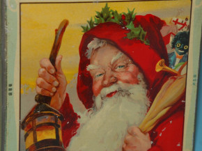 antique tin   with Santa Claus motive * around 1900-1920