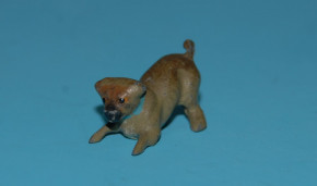 Miniatur Zinn Hund * Mops * Georg Heyde Dresden um 1900