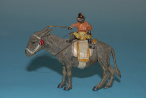 antike Heyde Zinnfigur Affe auf Esel reitend - Jockey * um 1900