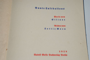 altes Kinderbuch * Bunte Luftballons * aus den 20er Jahren