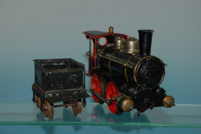 Märklin uralt Zug 1021 RNN & 3 Eisenbahnwagen * Sp 1 * 1900